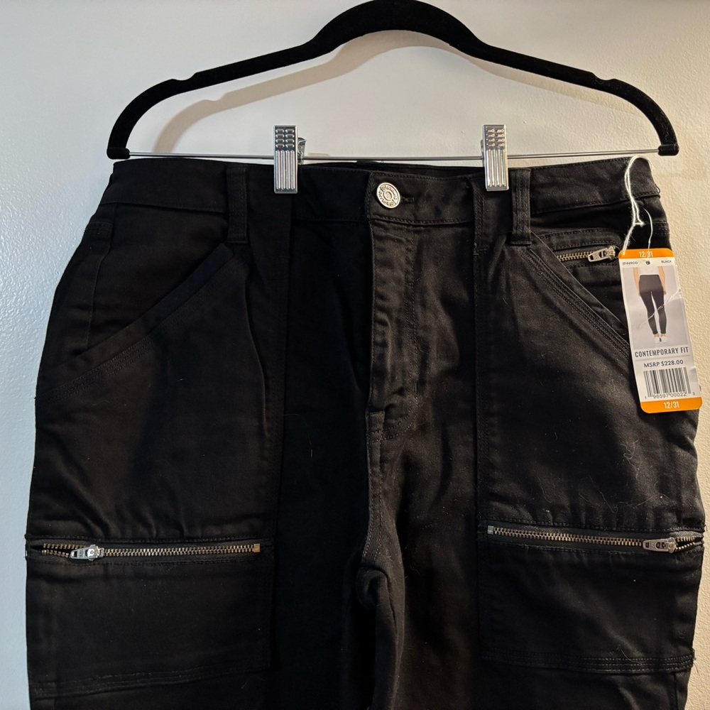 Black Joie cargo skinny jeans